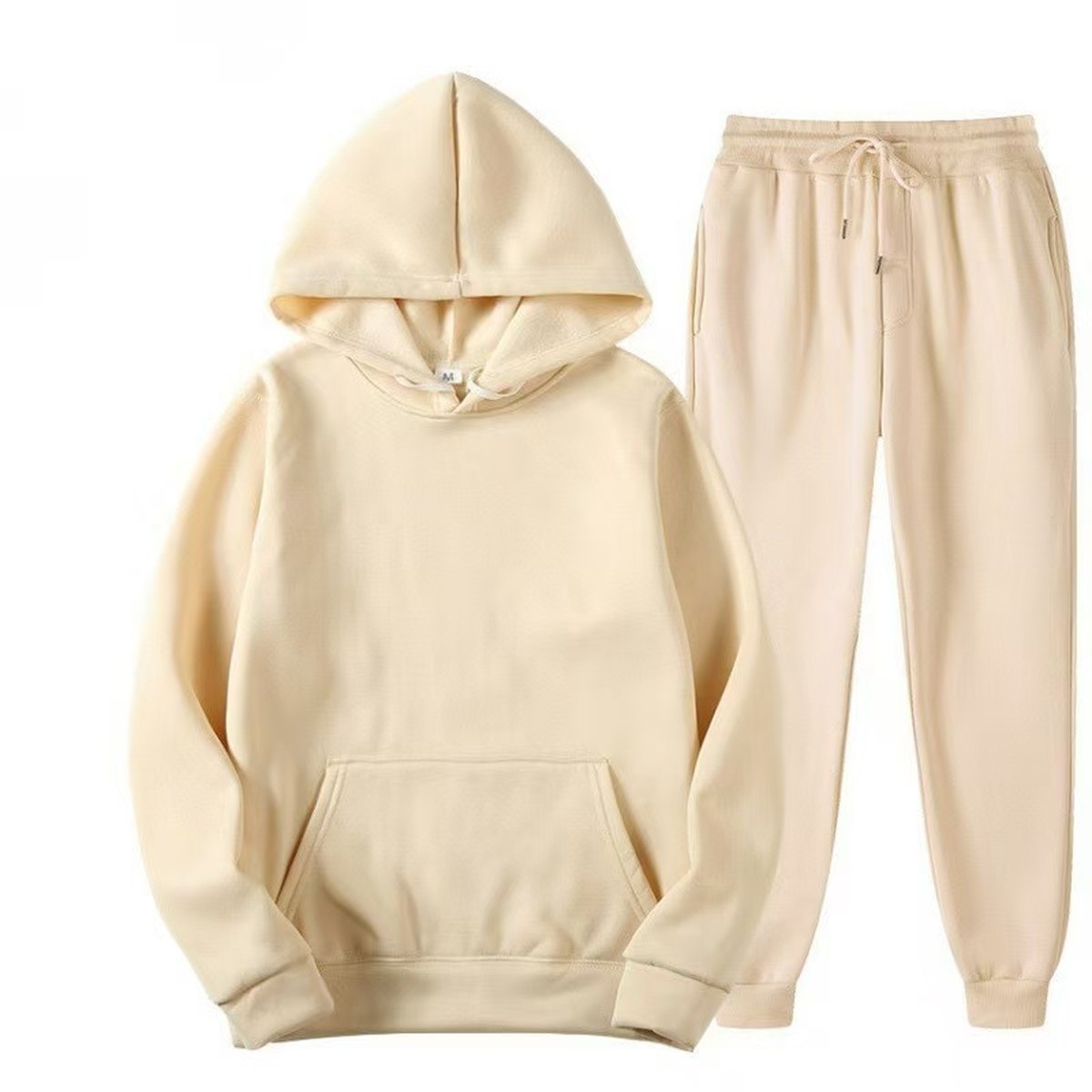 Men's Solid Hoodie 2pcs Tracksuit Casual Sport Suit