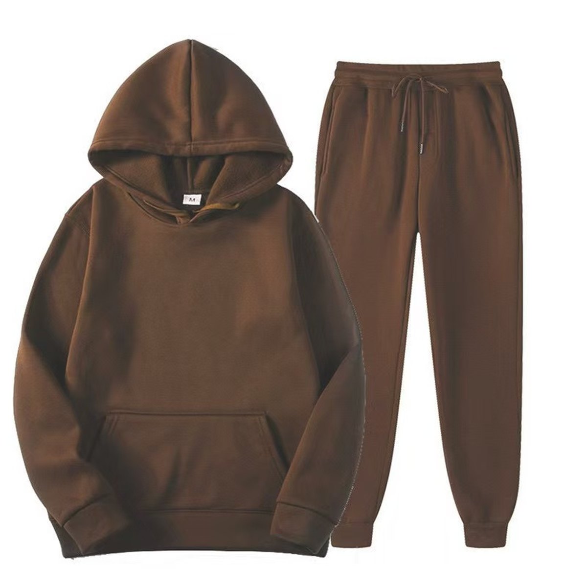 Men's Solid Hoodie 2pcs Tracksuit Casual Sport Suit