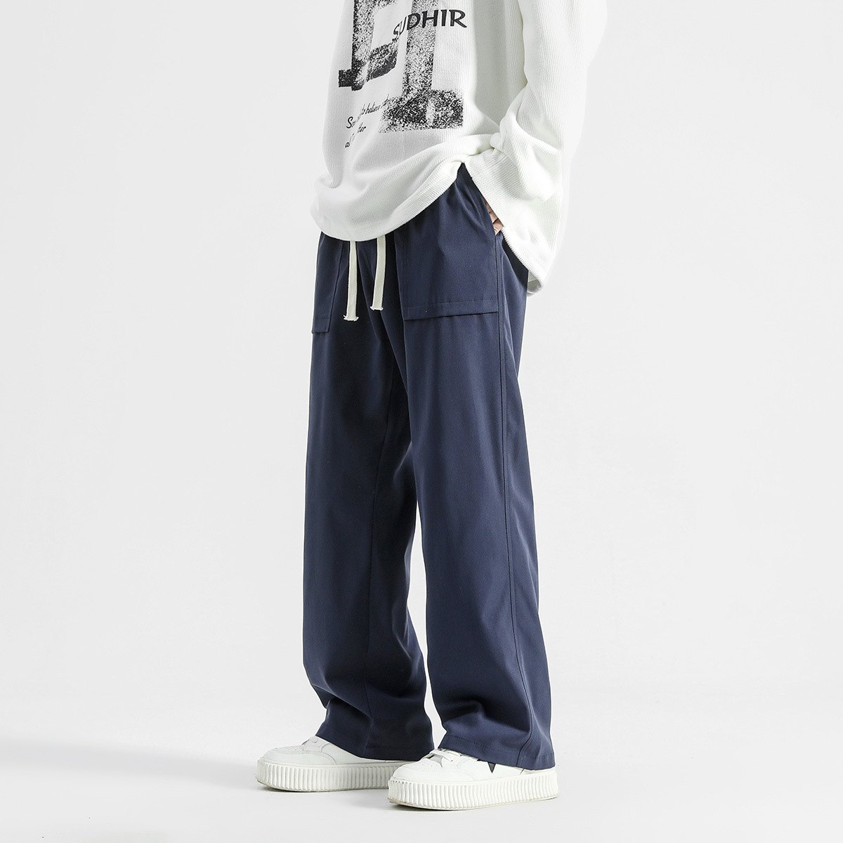 Men's Sports Pants Baggy Straight Trousers