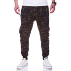 Men's Sports Pants Striped Pleated Casual