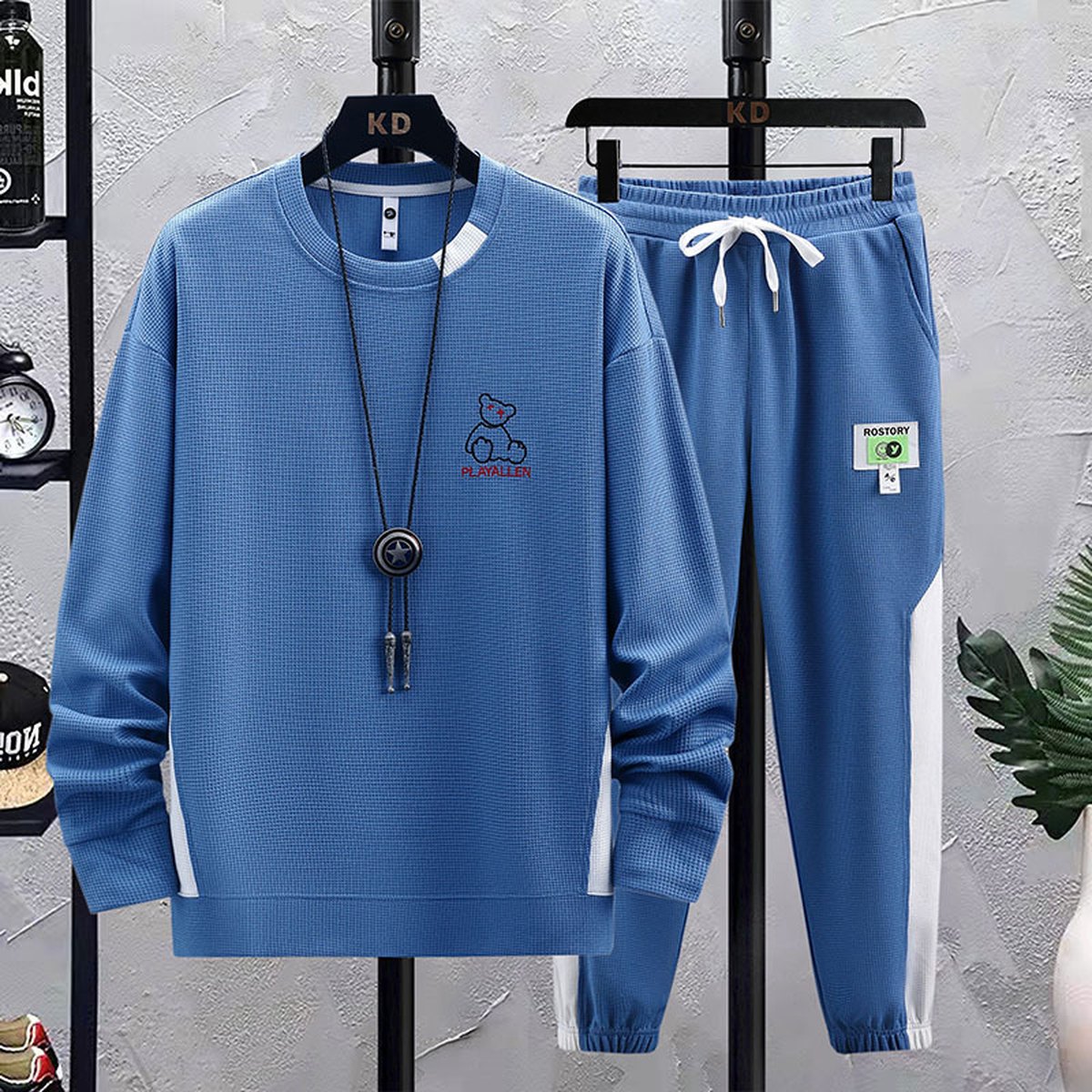Men's Sports Suit Round Neck
