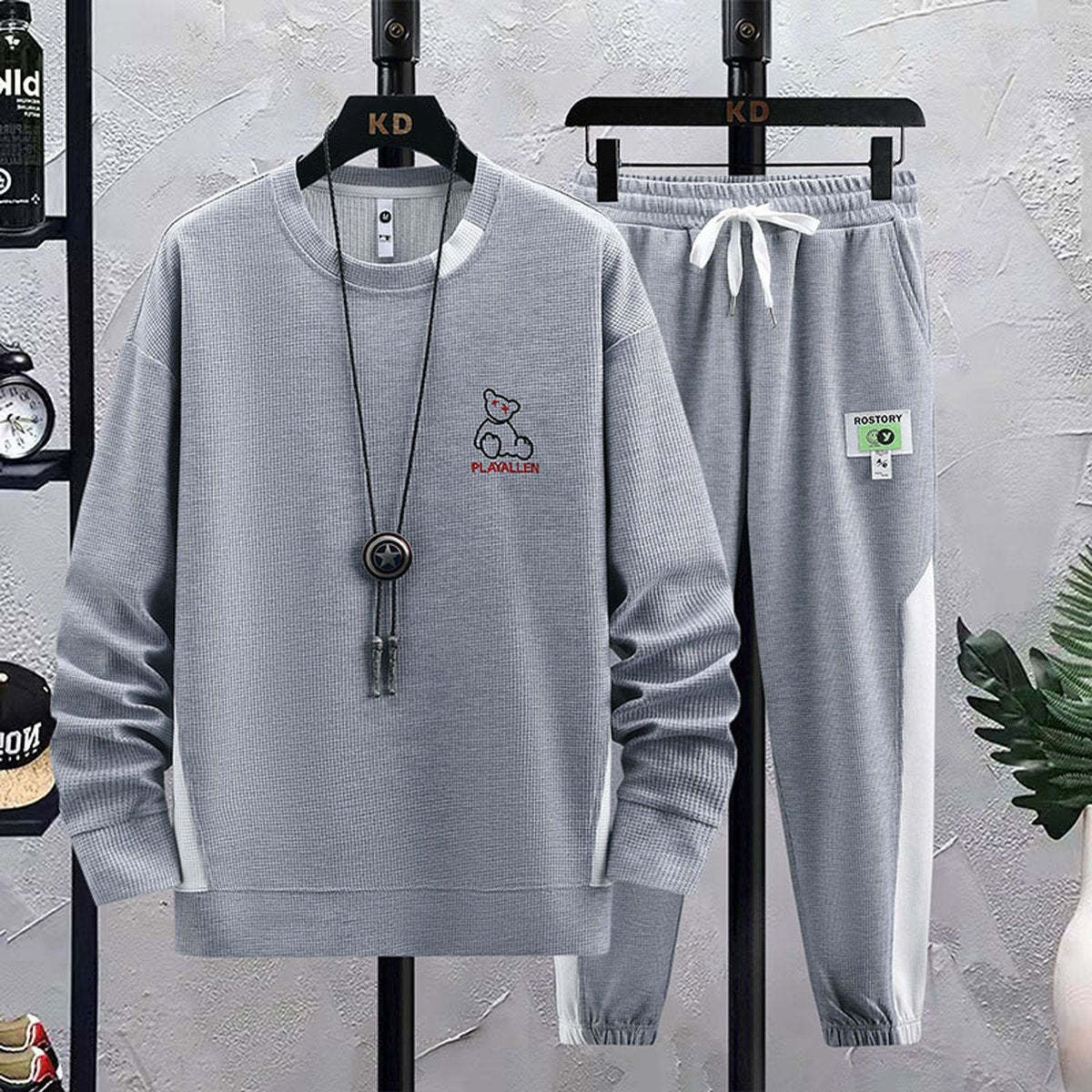Men's Sports Suit Round Neck
