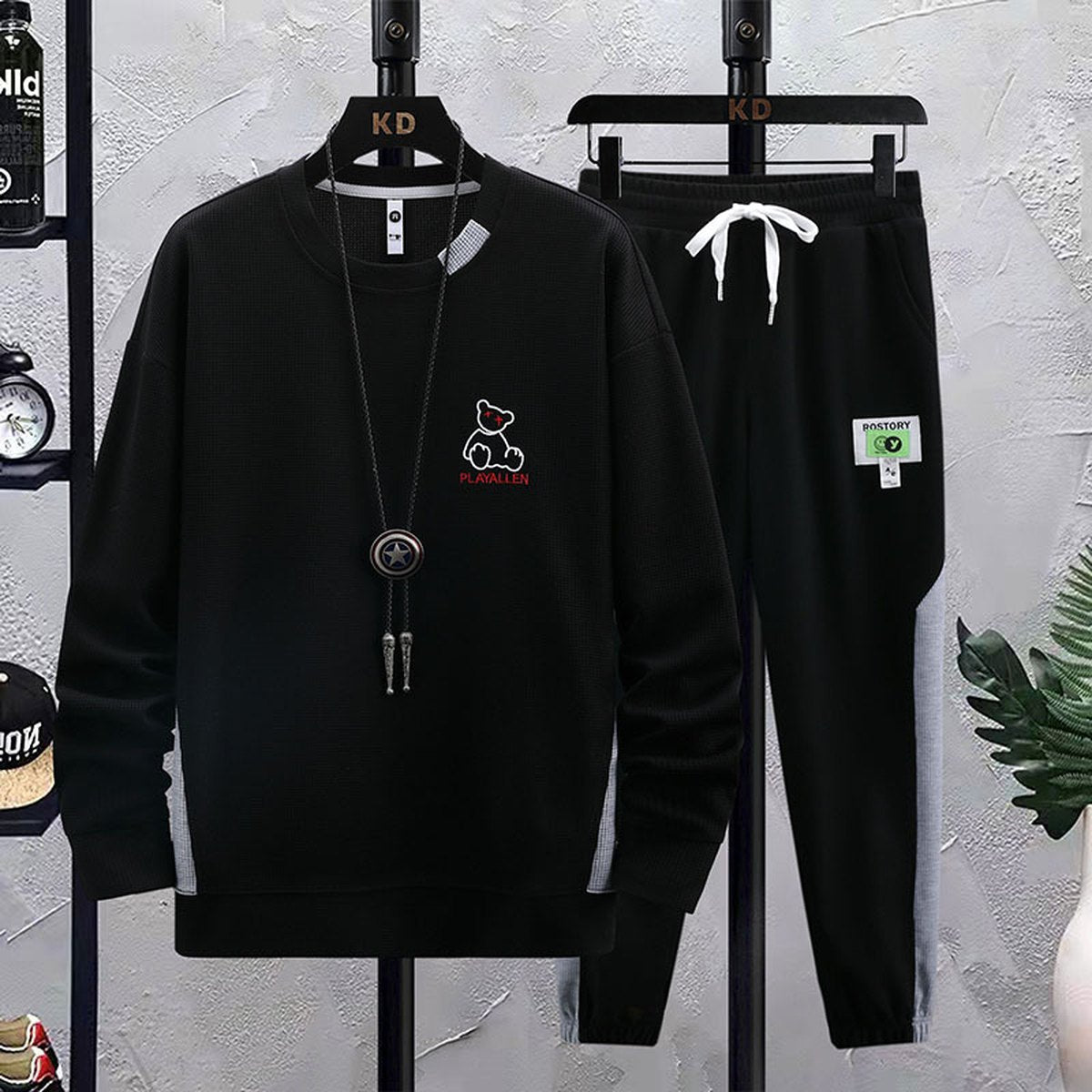 Men's Sports Suit Round Neck