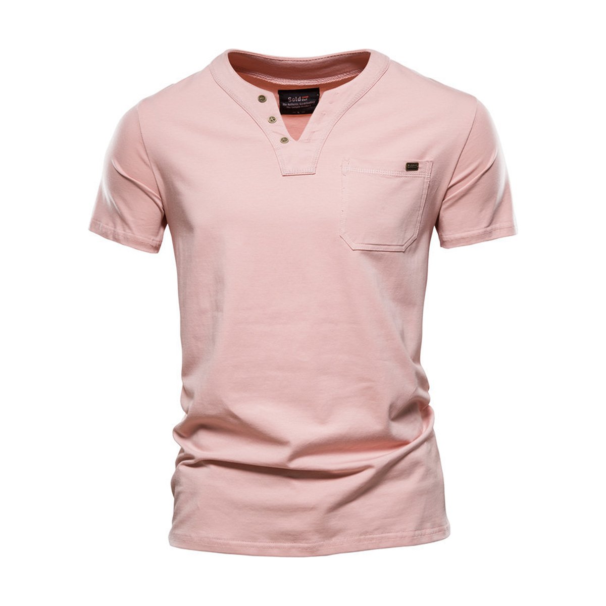 Men's Sports T-shirt Slim Cotton Pocket