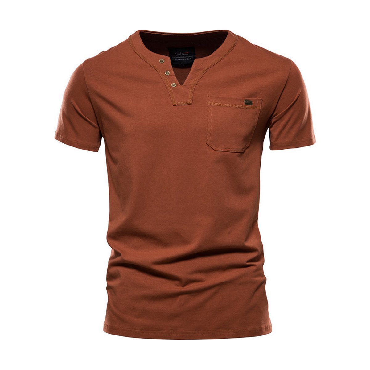 Men's Sports T-shirt Slim Cotton Pocket