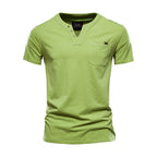 Men's Sports T-shirt Slim Cotton Pocket
