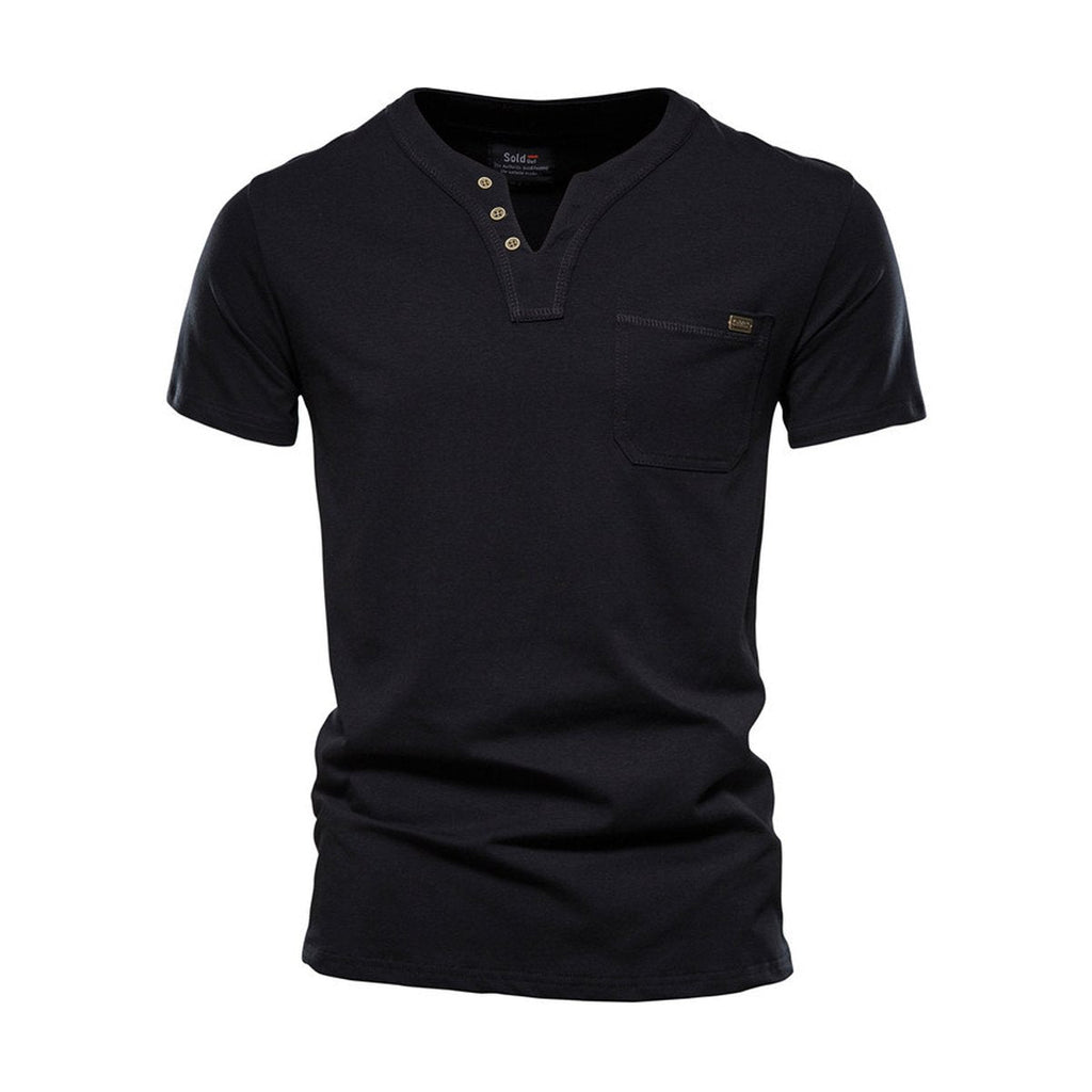 Men's Sports T-shirt Slim Cotton Pocket
