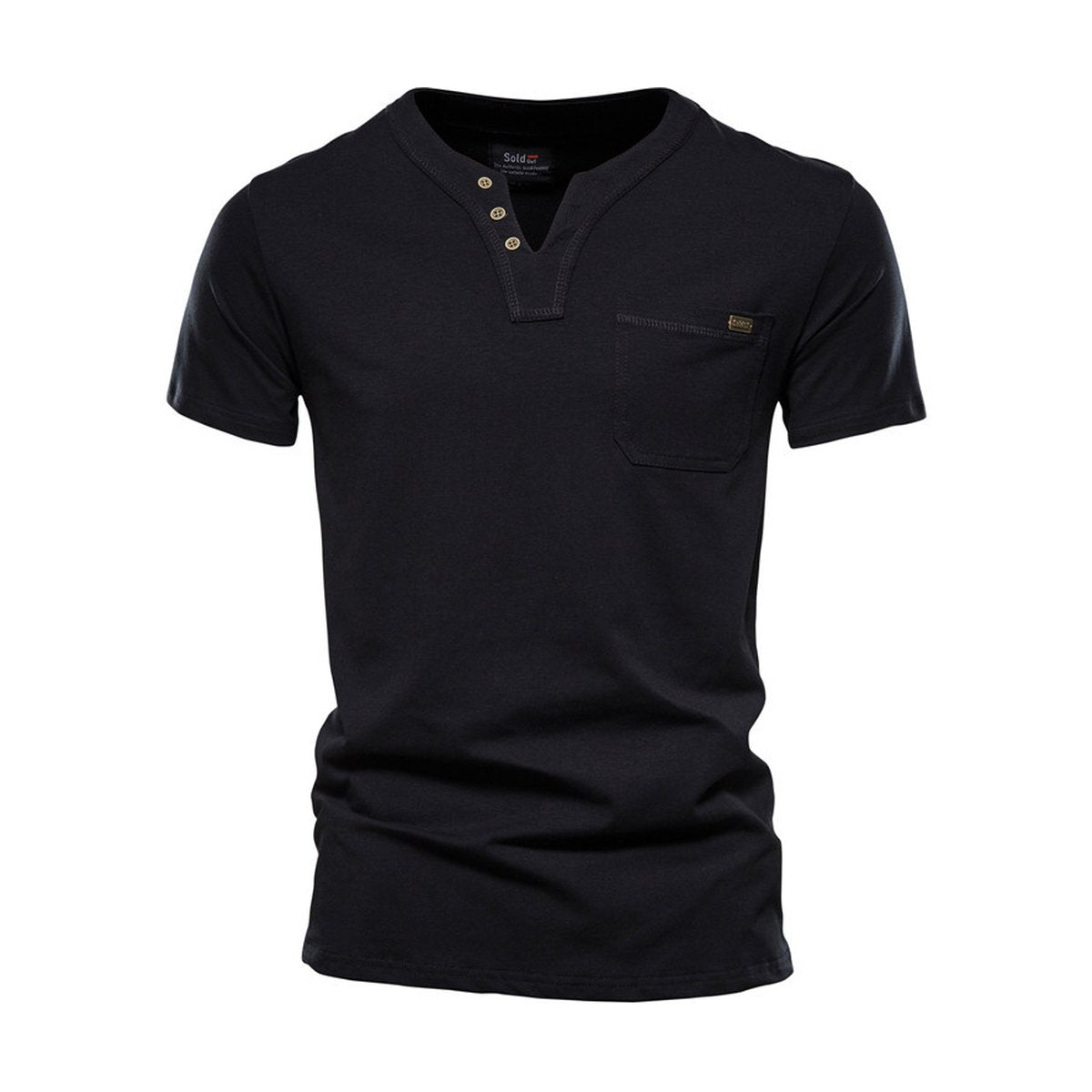 Men's Sports T-shirt Slim Cotton Pocket
