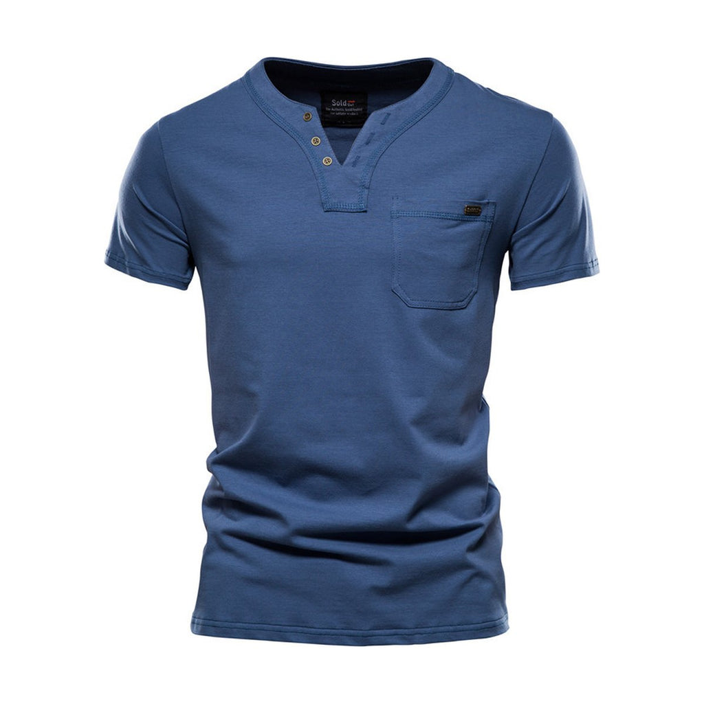 Men's Sports T-shirt Slim Cotton Pocket