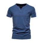 Men's Sports T-shirt Slim Cotton Pocket