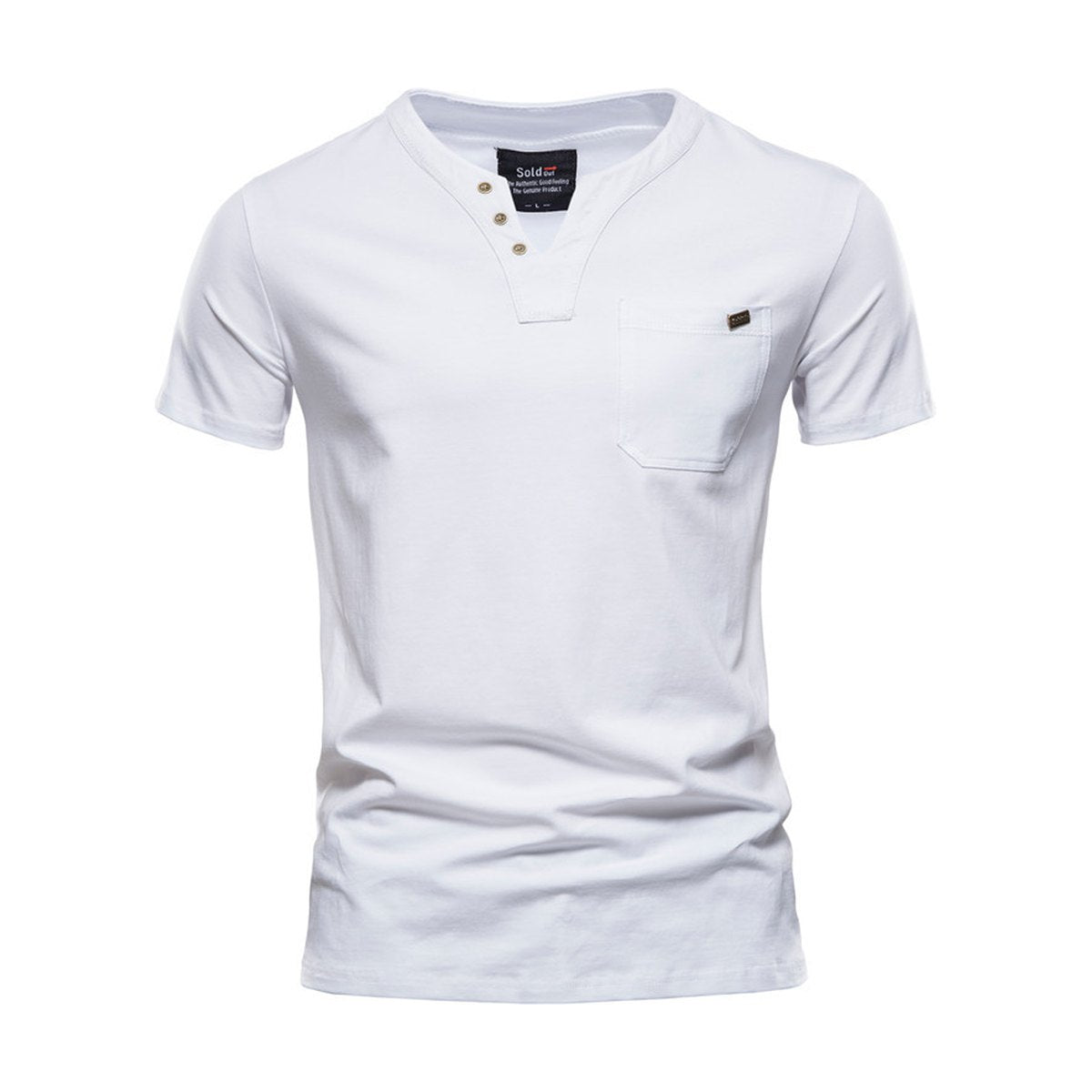 Men's Sports T-shirt Slim Cotton Pocket