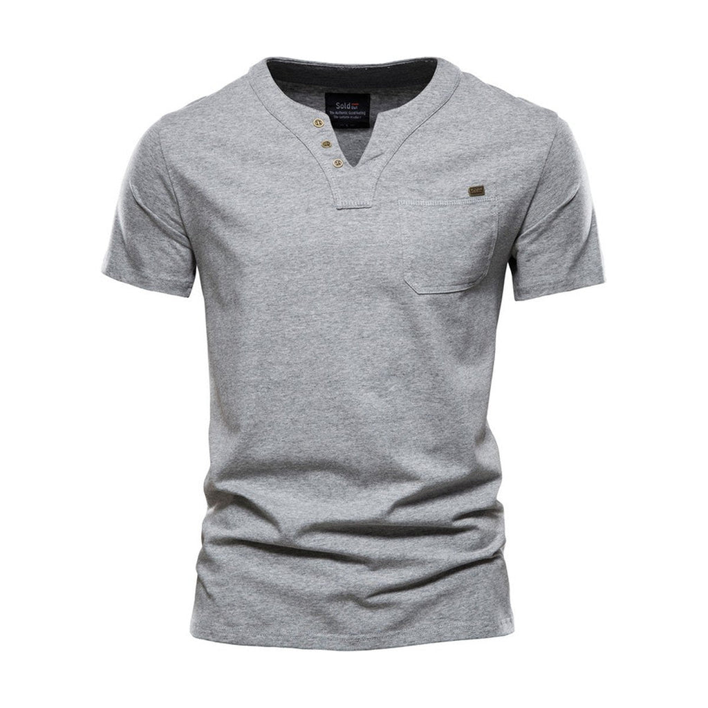 Men's Sports T-shirt Slim Cotton Pocket