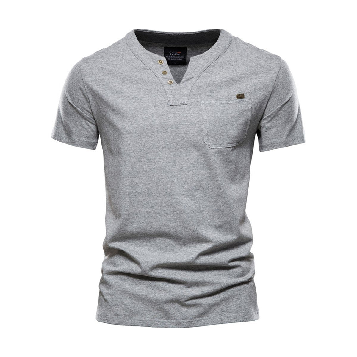 Men's Sports T-shirt Slim Cotton Pocket