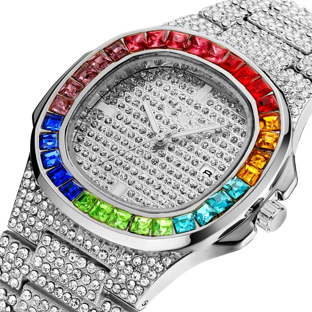 Men's Square Crystal Watch