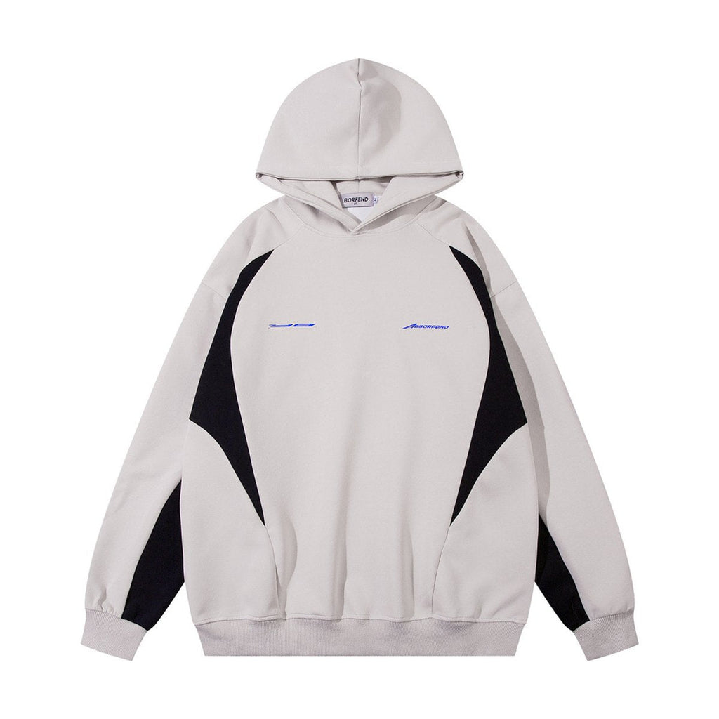 Men's Stitching Contrast Color Hooded Sweatshirt