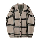 Men's Striped Knitted Cardigan Coat Retro