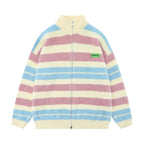 Men's Striped Knitted Sweater Coat