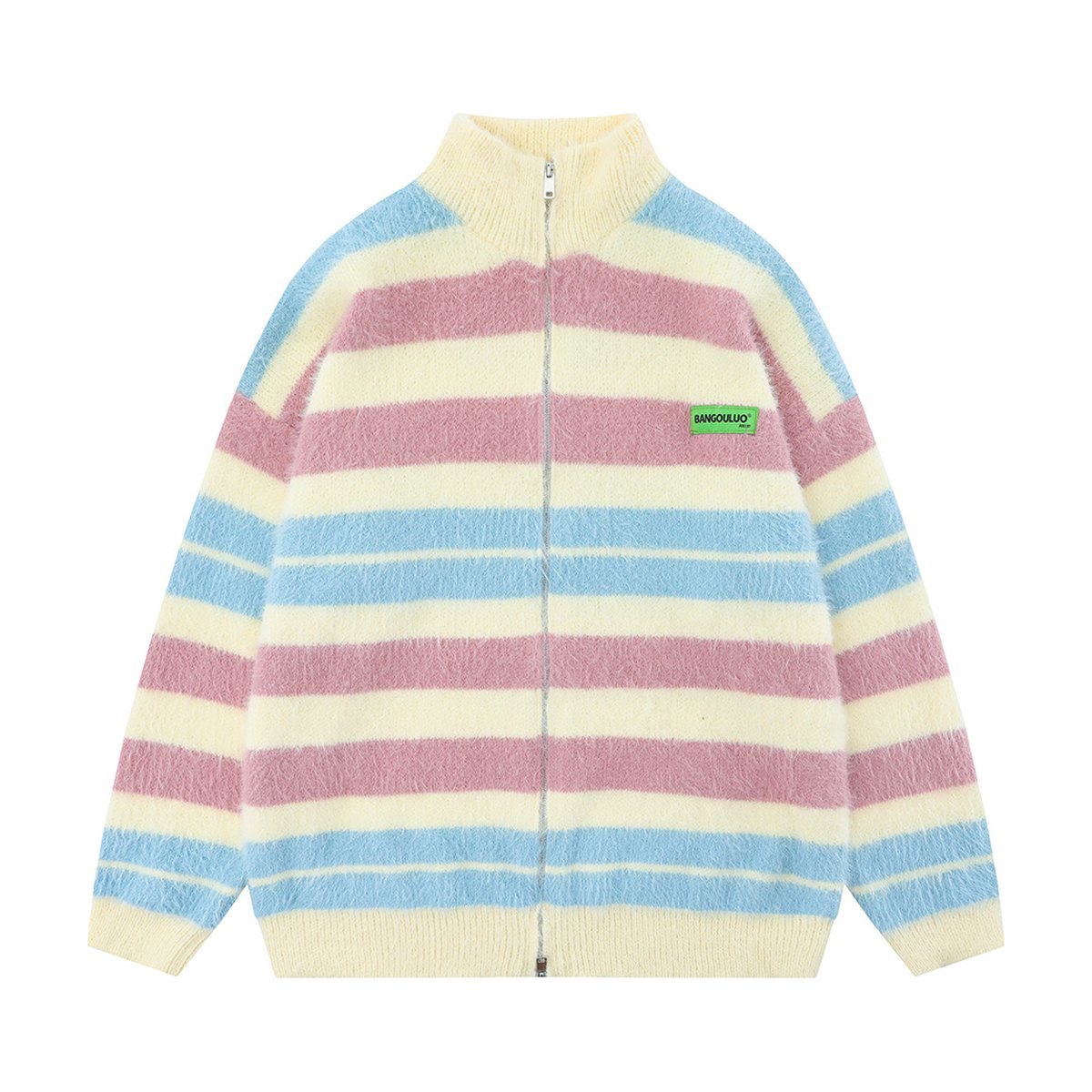 Men's Striped Knitted Sweater Coat