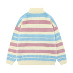 Men's Striped Knitted Sweater Coat