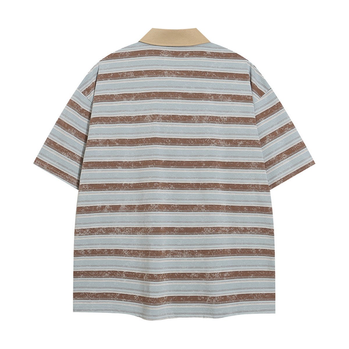 Men's Striped Polo Shirt Casual Short-sleeved Top