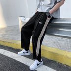 Men's Sweatpants Matching Color Straight Tube Loose Wear
