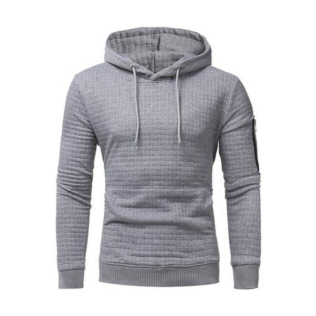 Men's Sweatshirt Hoodie Arm Zipper Long Sleeve Slim