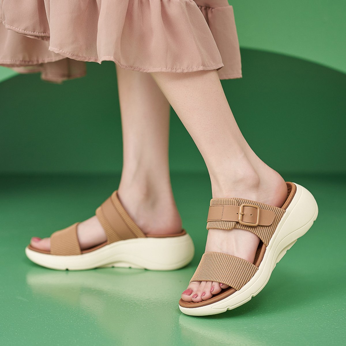 Men's Thick Sole Md Slide Sandals - Lightweight