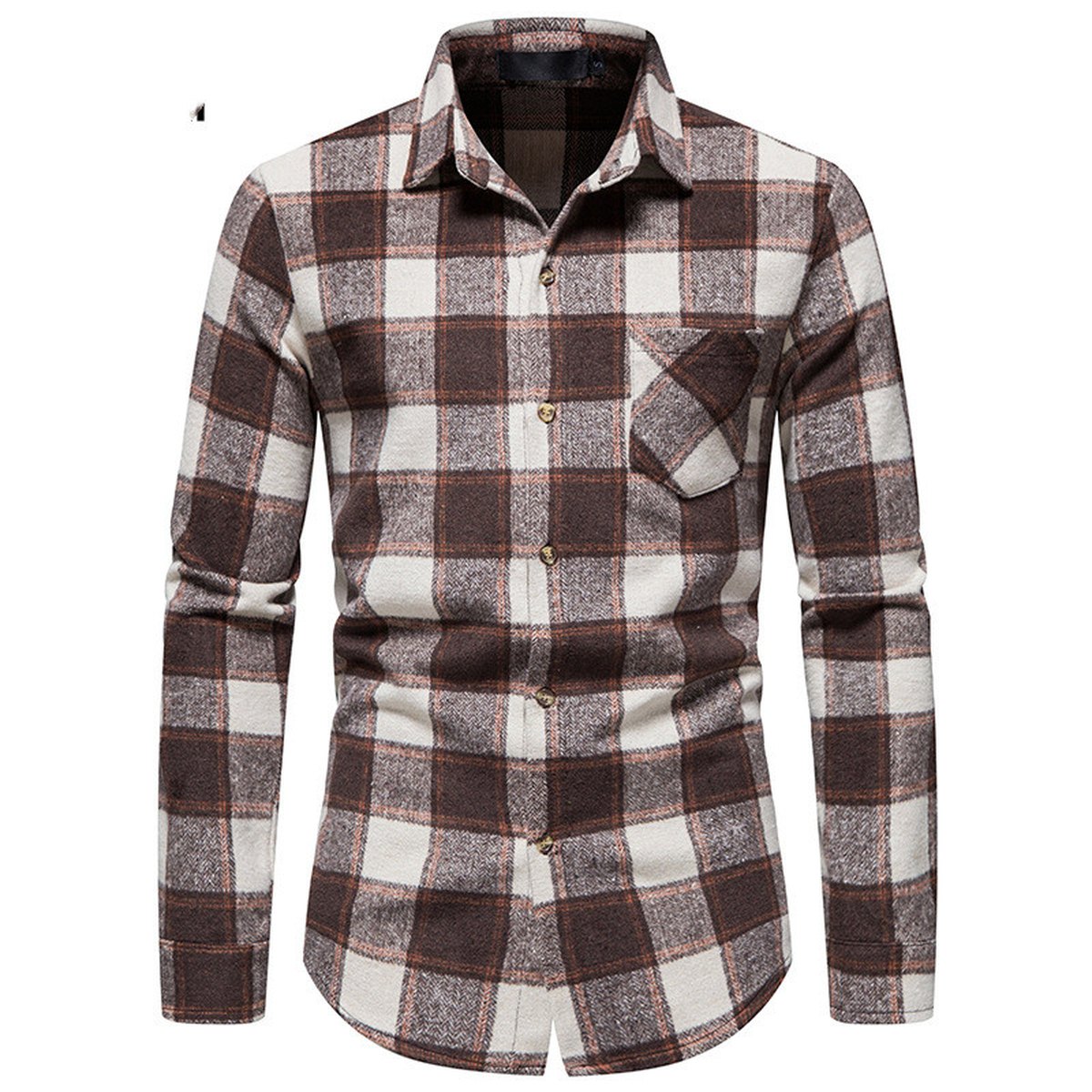 Men's Thick Warm Woolen Cloth Flannel Casual Shirt
