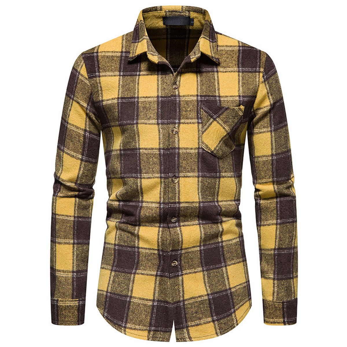 Men's Thick Warm Woolen Cloth Flannel Casual Shirt