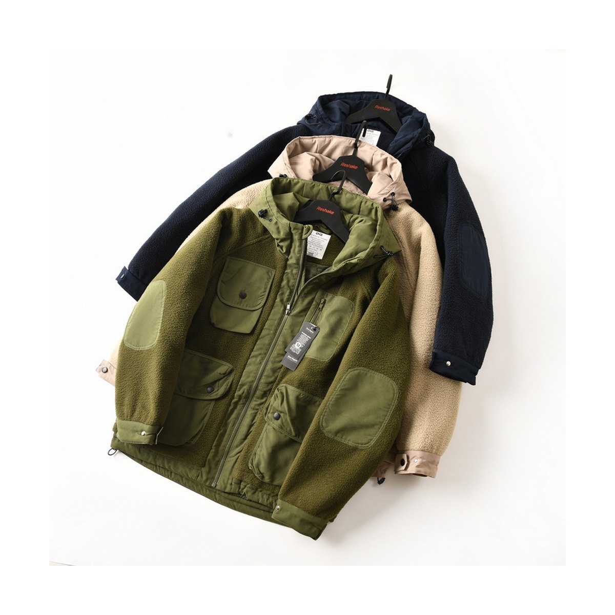 Men's Thickened Polar Fleece Loose Multicolor Cotton-padded Jacket