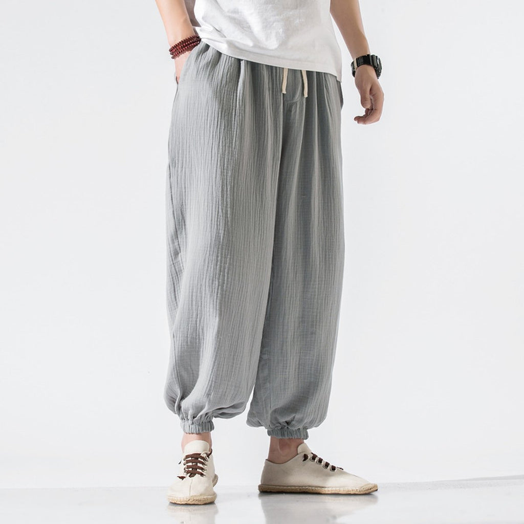 Men's Thin Pants Plus Size Casual Harem Wide