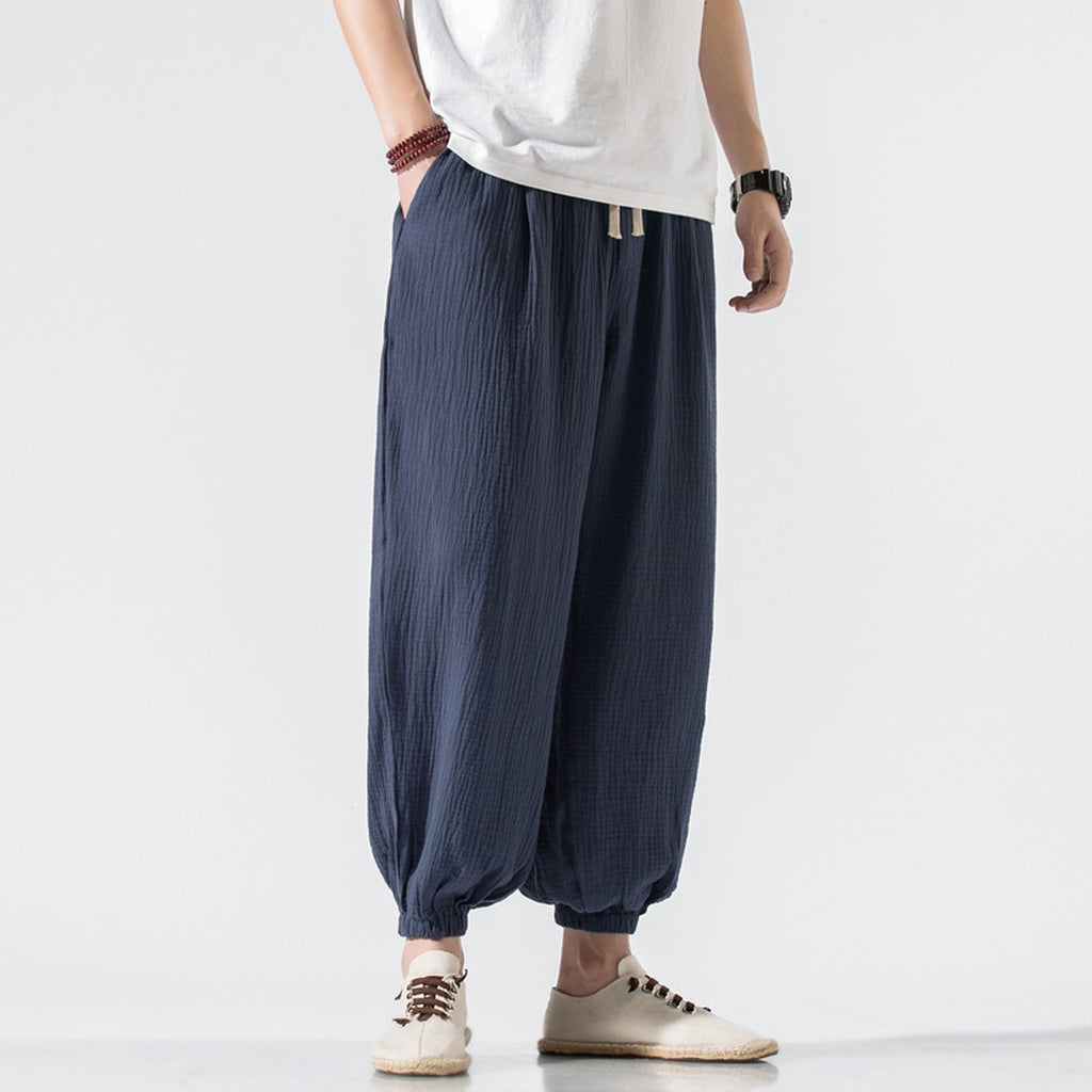 Men's Thin Pants Plus Size Casual Harem Wide