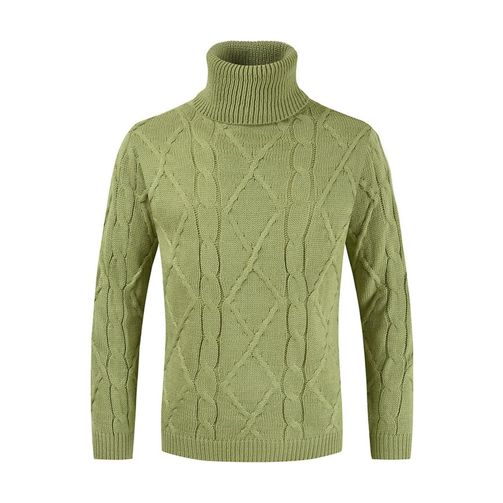 Men's Turtleneck Sweater Loose Solid Color