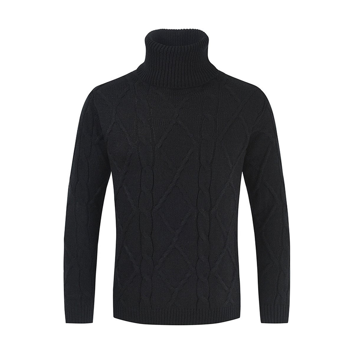 Men's Turtleneck Sweater Loose Solid Color