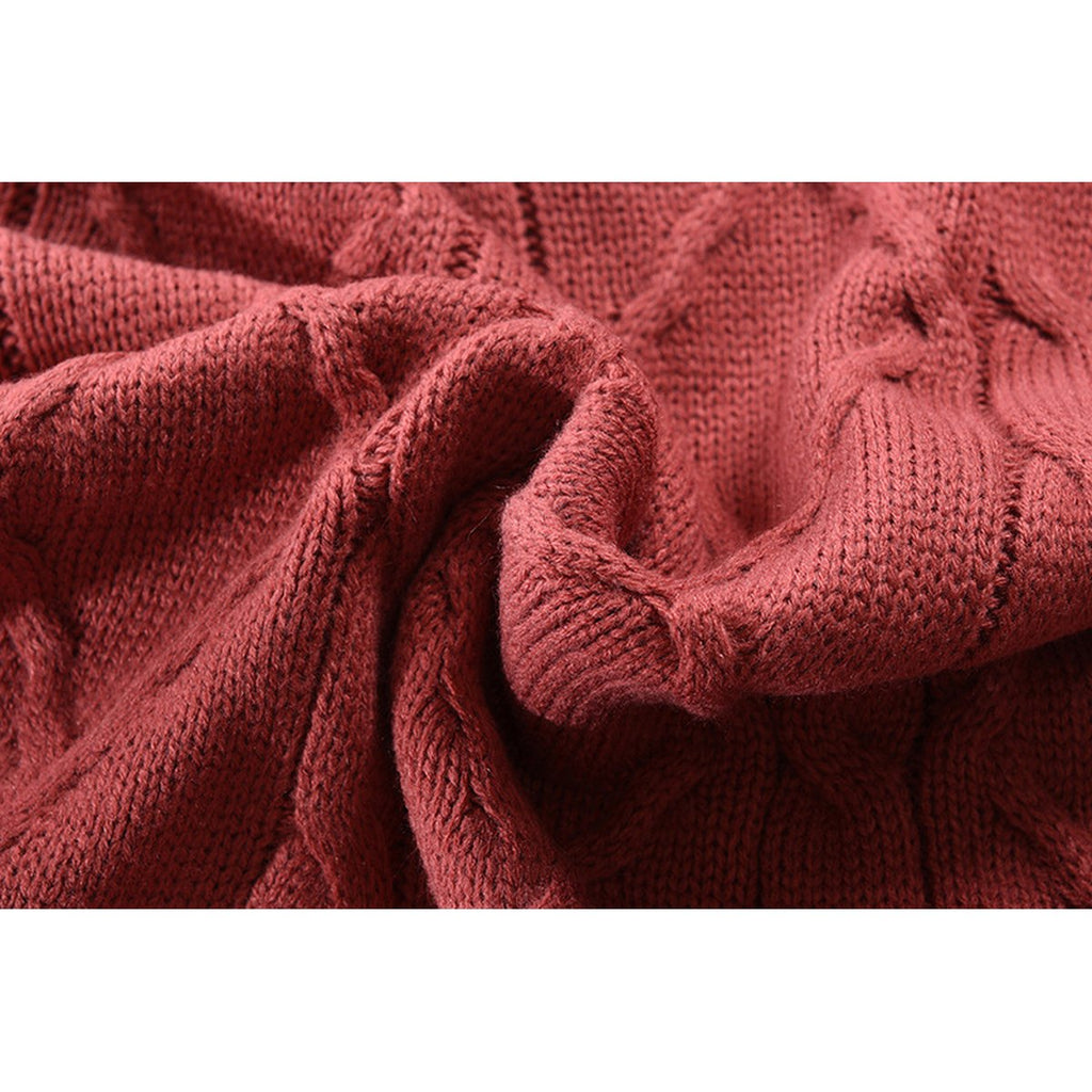 Men's Turtleneck Sweater Loose Solid Color