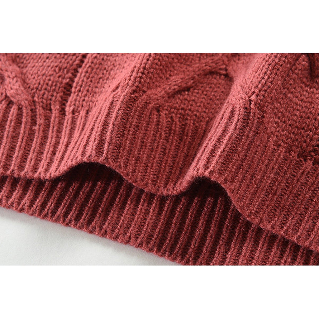 Men's Turtleneck Sweater Loose Solid Color