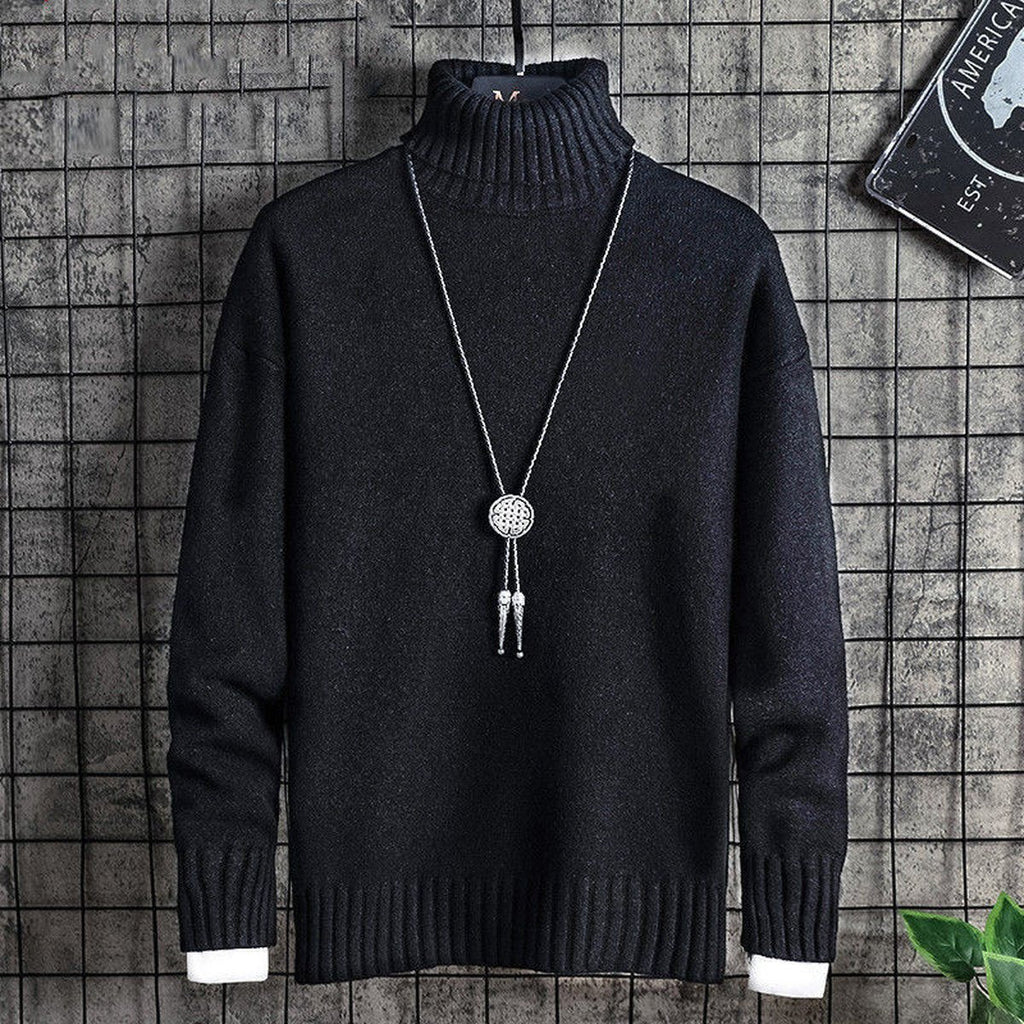 Men's Turtleneck Sweater Plus Velvet Bottoming Shirt