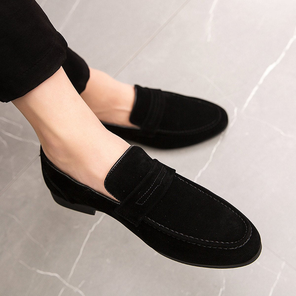 Men's Versatile British- Microfiber Slip-on Loafer Shoes