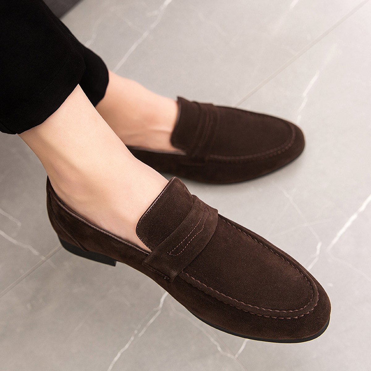 Men's Versatile British- Microfiber Slip-on Loafer Shoes