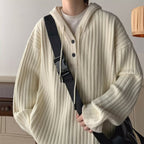 Men's Waffle Cardigan Knitted Sweater