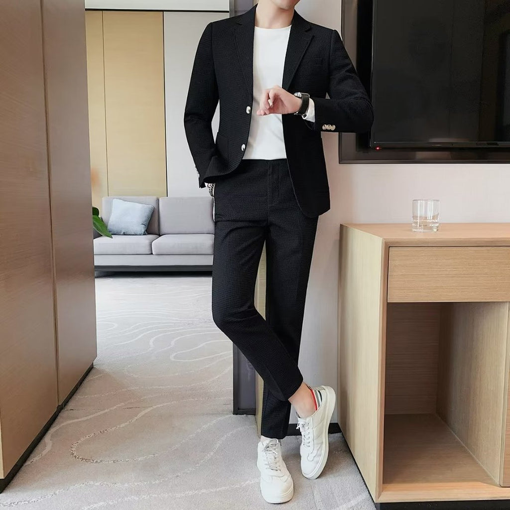 Men's Waffle Casual Suit Jacket