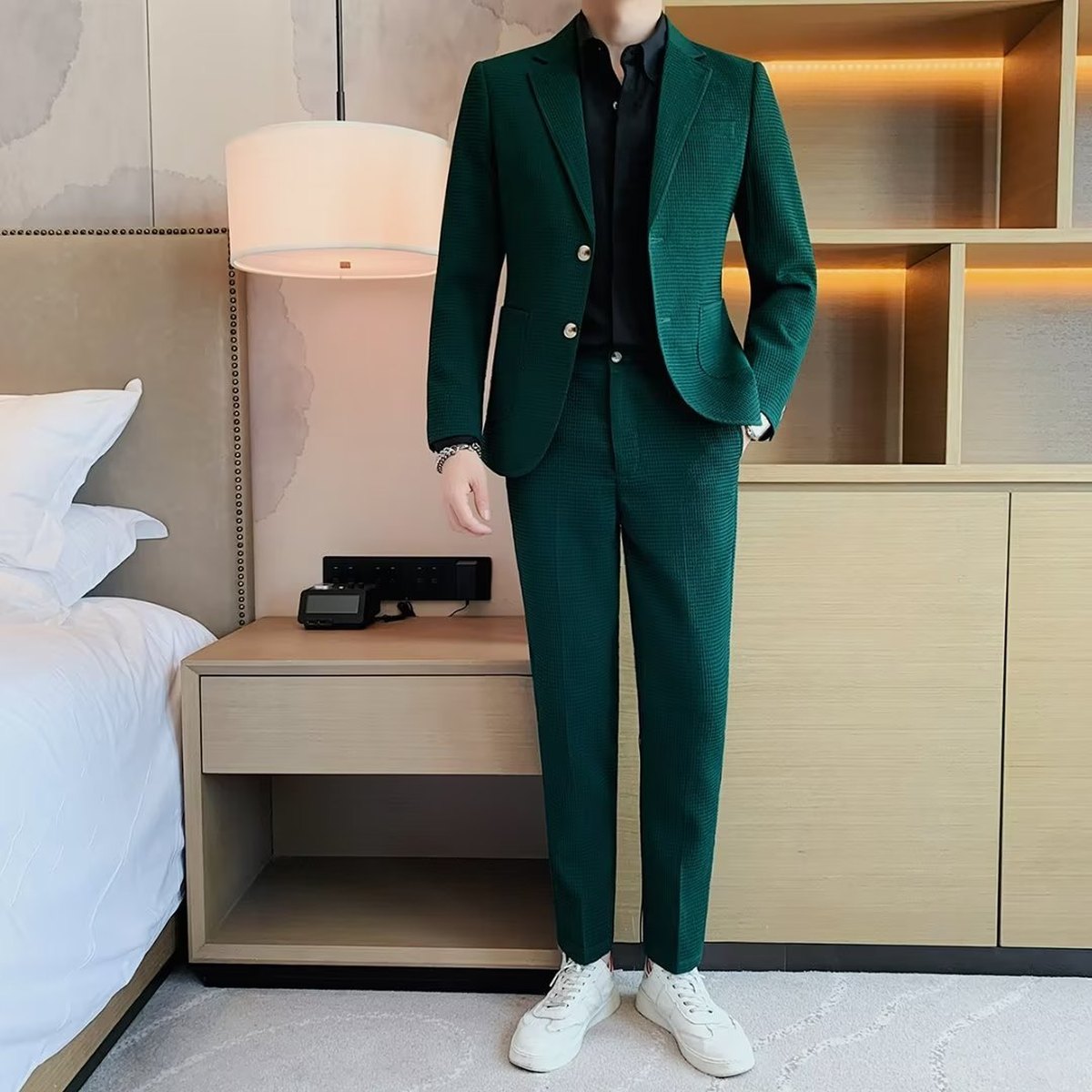 Men's Waffle Casual Suit Jacket