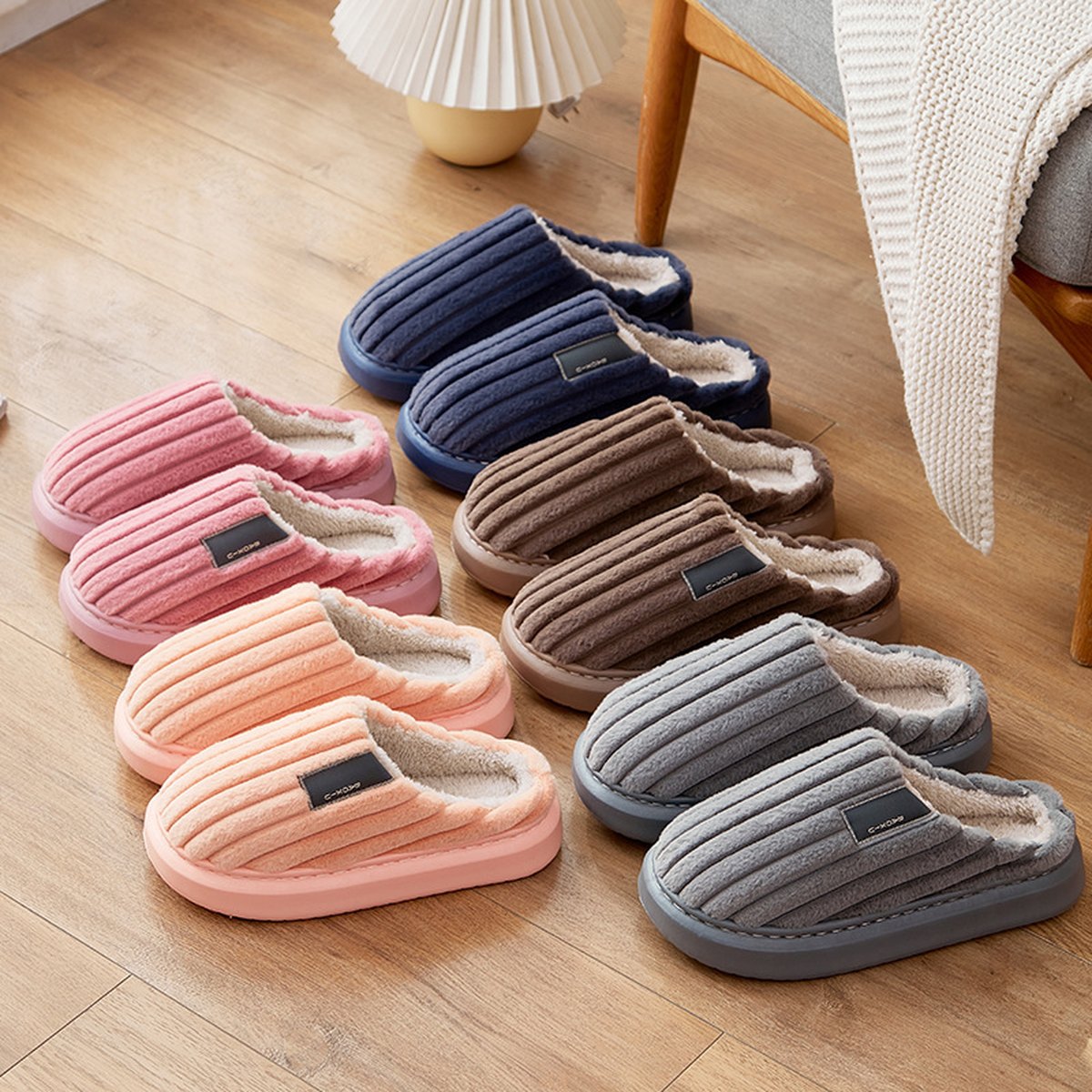 Men's Warm Plus-size Casual Slippers