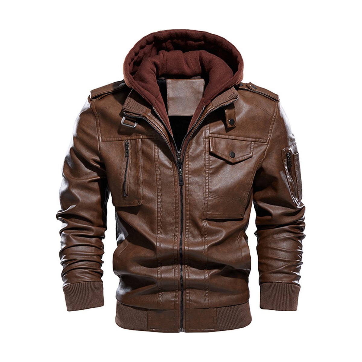 Men's Washed Leather Jacket