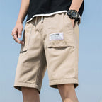 Men's Washed Overalls Camouflage Shorts