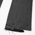 Men's Washed Pleated Jeans