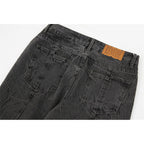 Men's Washed Pleated Jeans