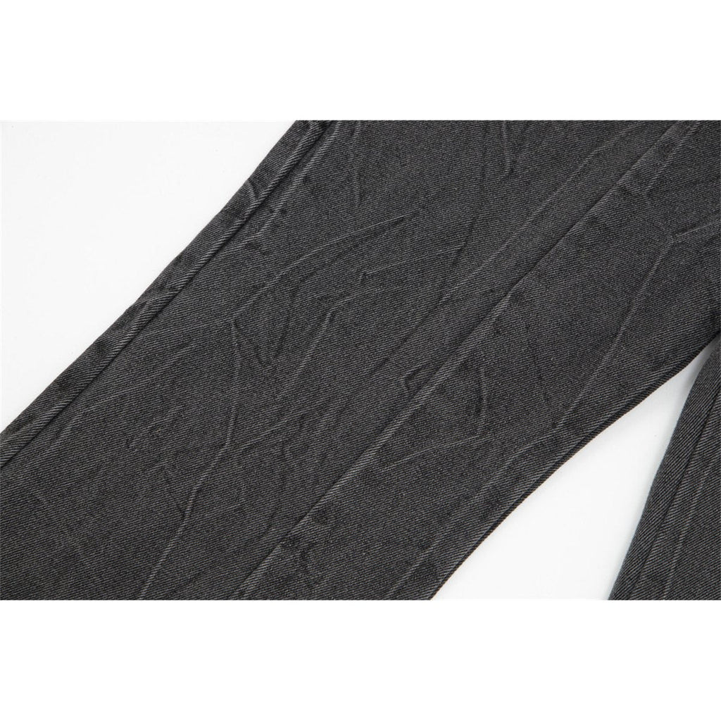 Men's Washed Pleated Jeans