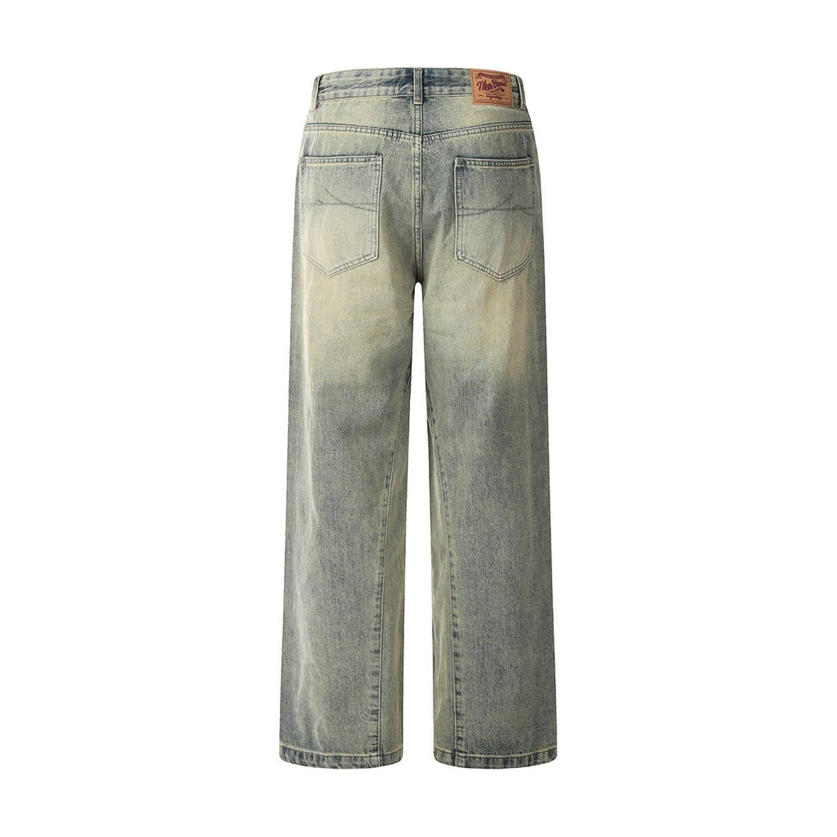 Men's Washed Worn Jeans