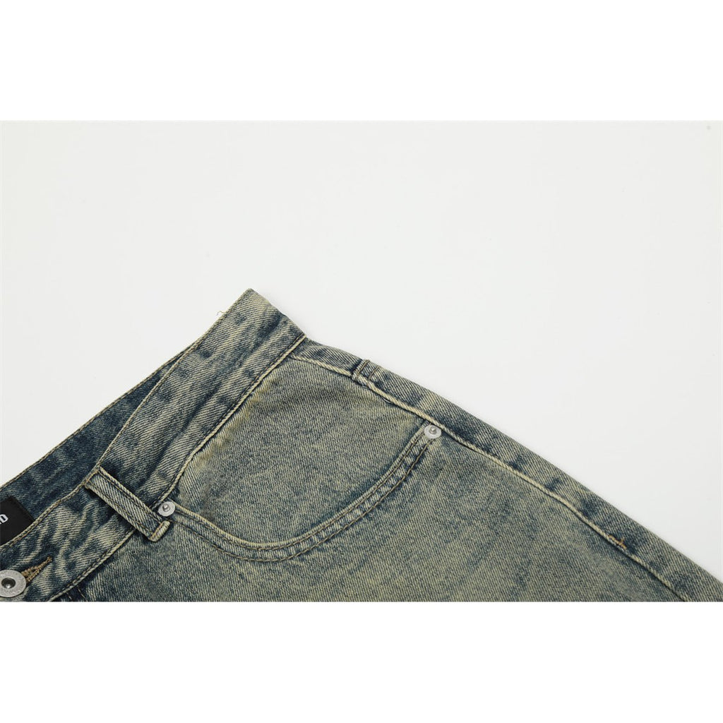 Men's Washed Worn Jeans